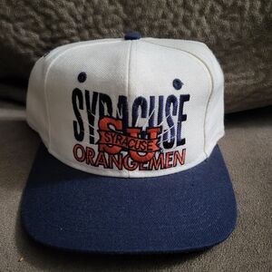 Vintage NCAA Syracuse Orange Men's White & Navy Blue The Signature Snapback Hat